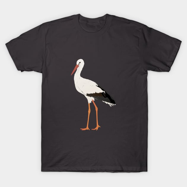 Stork Bird T-Shirt by NorseTech